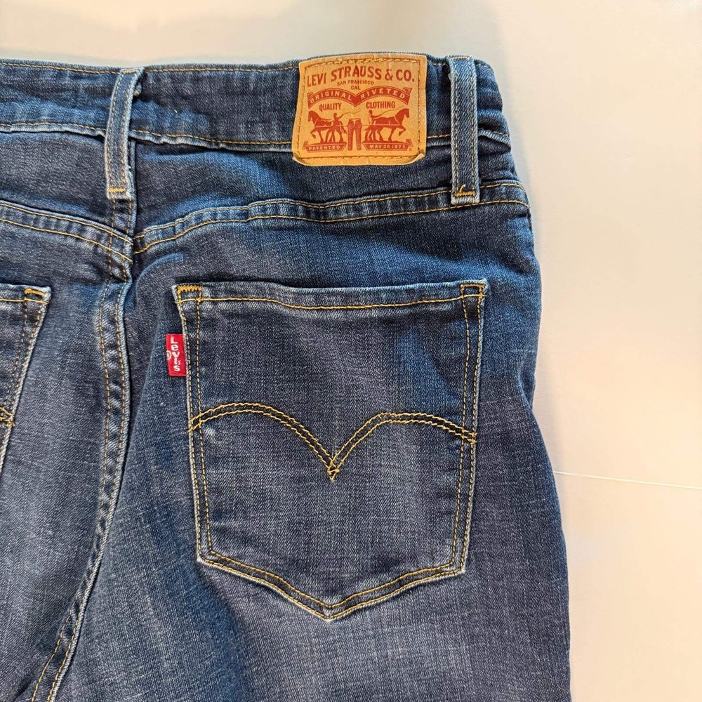 Levis 721 High Rise Skinny Jeans Womens 28x30 Dark Wash Indigo Denim